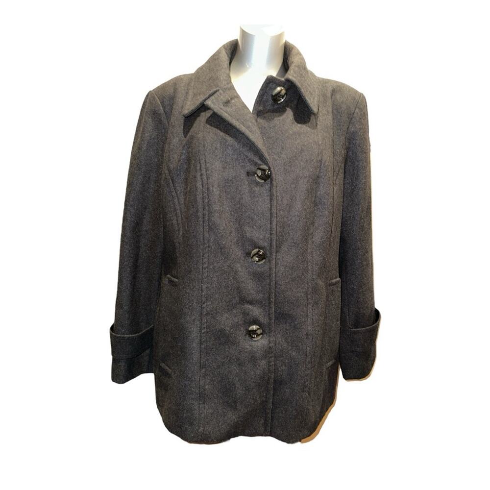 LONDON FOG Wool Blend Pea Coat Size XXL
